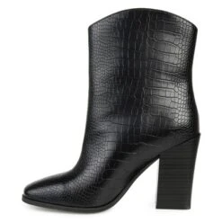 Journee Collection Womens Brekinn Tru Comfort Foam Pull On Stacked Heel Booties