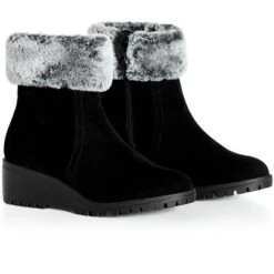 Women's WIDE FIT Callie Ankle Wedge - Black | EVANS -Georgia Shoes Shop GUEST 74a189e7 f282 4a59 a7e5 1a6e6a05632b