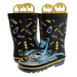 Batman Rubber Rainboots - Waterproof Lightweight Easy On With Easy Pull Handles (sizes 7-1 Toddler / Little Kid / Big Kid) -Georgia Shoes Shop GUEST 76379c4c 7dde 4961 9bb5 da73a5f76f6e