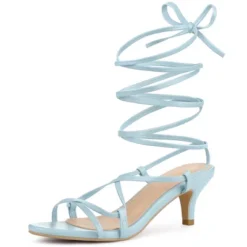 Allegra K Women's Strappy Lace Up Kitten Heels Sandals -Georgia Shoes Shop GUEST 79fdf7e1 91f2 40c1 8236 d6fd02d0c850