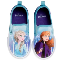 Frozen Elsa Anna Girls No Lace Shoes - Kids Disney Character Loafer Low Top SlipOn Casual Tennis Canvas Sneakers (size 5-12 Toddler - Little Kid) -Georgia Shoes Shop GUEST 7b3548b0 30d9 4098 a72d 26e14b833212