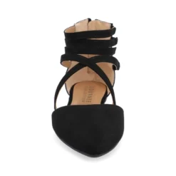 Journee Collection Womens Marlee Tru Comfort Foam Back Heel Zip Pointed Toe Cage Flats -Georgia Shoes Shop GUEST 7d5df56b 4c88 4308 8aa2 f487096f1886