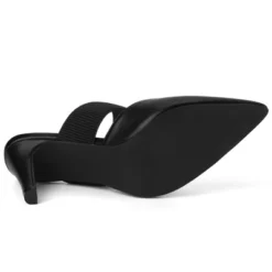 Allegra K Women's Pointed Toe Elastic Strap Stiletto Heels Mules -Georgia Shoes Shop GUEST 7dbd68ea 17ee 491b 9067 ae3d4c4b1985