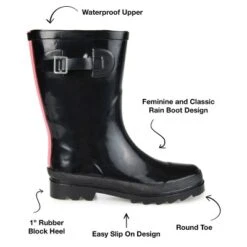 Journee Collection Womens Seattle Block Heel Rain Boots -Georgia Shoes Shop GUEST 7e58cd08 d088 4a00 bde0 68b356a5ef97