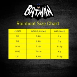 Batman Rubber Rainboots - Waterproof Lightweight Easy On With Easy Pull Handles (sizes 7-1 Toddler / Little Kid / Big Kid) -Georgia Shoes Shop GUEST 7ebdd7db ae9d 47a8 a7b6 5fb8b08961bb