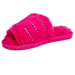 Limited Too Girl's Fuzy House Slippers For Kids In Fuschia With Jeweled Design -Georgia Shoes Shop GUEST 7ecd071d 2db7 4d74 bc3d 965b525cd5a8