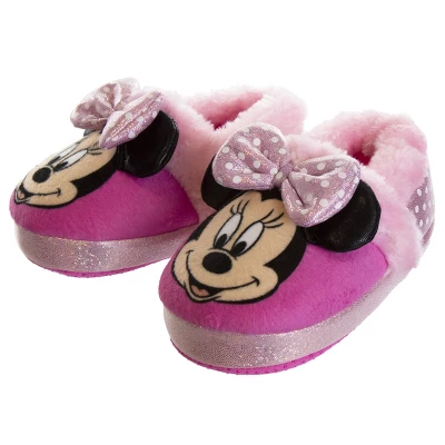 Disney Kids Girl's Minnie Mouse Slippers - Plush Lightweight Warm Comfort Soft Aline House Slippers - Light Pink (size 5-12 Toddler/Little Kid) 3 Disney Kids Girl's Minnie Mouse Slippers - Plush Lightweight Warm Comfort Soft Aline House Slippers - Light Pink (size 5-12 Toddler/Little Kid)