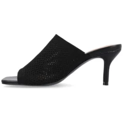 Journee Collection Womens Leighton Soft Knit Slip On Open Toe Pumps