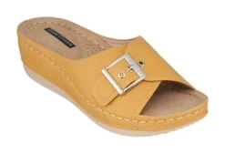 GC Shoes Justina Buckle Comfort Slide Wedge Sandals -Georgia Shoes Shop GUEST 7feb1233 b853 4295 8a1e 0c87948f1fe3
