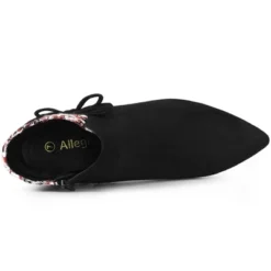 Allegra K Women's Plaid Pointed Toe Block Heels Ankle Boots -Georgia Shoes Shop GUEST 822ad943 ffe7 497a a17d 80c351436783