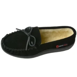 Alpine Swiss Sabine Womens Genuine Suede Shearling Slip On Moccasin Slippers -Georgia Shoes Shop GUEST 82faa1cd 43d2 4cd0 8f9e 2224d0df5242