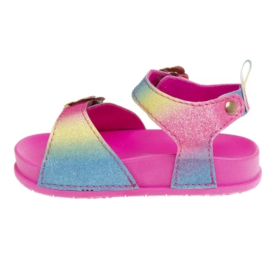 Laura Ashley Girls Buckle Hook And Loop Footbed Sandals (Toddler Sizes) 3 Laura Ashley Girls Buckle Hook And Loop Footbed Sandals (Toddler Sizes)