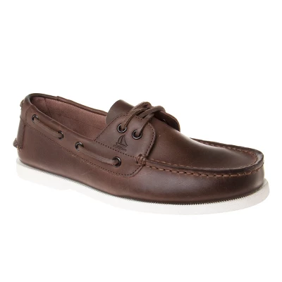 Sail Men's Premium Wide Width Full Leather Boat Shoes | Handsewn Construction | Rawhide Lacing System For Easy Slip-On Fit | Full Leather /Cushioned 10 Sail Men's Premium Wide Width Full Leather Boat Shoes | Handsewn Construction | Rawhide Lacing System For Easy Slip-On Fit | Full Leather /Cushioned - Image 8