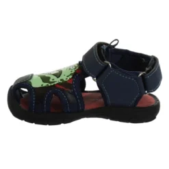 Rugged Bear Boys Mighty Dinosaur Hook And Loop Closed Toe Sport Sandals. (Toddler/Little Kids).