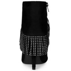 Allegra K Women's Pointed Toe Fringe Stiletto Heel Ankle Boots -Georgia Shoes Shop GUEST 8751525e ea4b 436c 8f11 bebbd3f64651