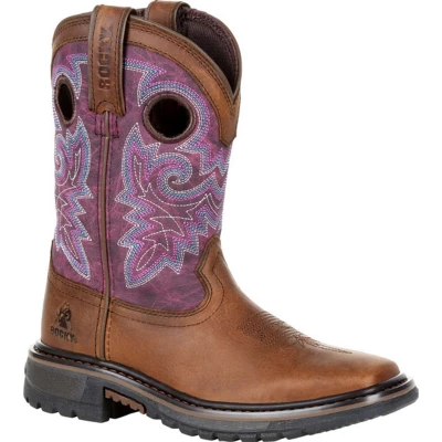 Rocky Boots Kid's Rocky Original Ride FLX Western Boot, RKW0302, Purple 9 Rocky Boots Kid's Rocky Original Ride FLX Western Boot, RKW0302, Purple - Image 7