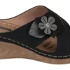 GC Shoes Selly Cross-Strap Flower Comfort Slide Wedge Sandals -Georgia Shoes Shop GUEST 898f1b68 ed39 4ac1 8fb4 beaf1aa26660