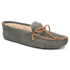 Minnetonka Men's Suede Pile Lined Softsole Moccasin Slippers -Georgia Shoes Shop GUEST 8a50b671 20a3 4f54 9cc4 5ea7201134dc
