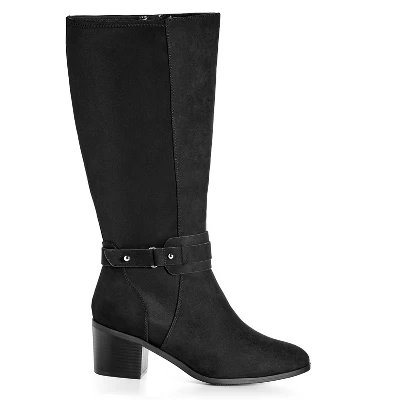 Women's Wide Fit Helen Tall Boot - Black | AVENUE 3 Women's Wide Fit Helen Tall Boot - Black | AVENUE