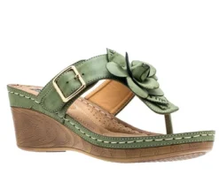 GC Shoes Flora Flower Comfort Slide Wedge Sandals -Georgia Shoes Shop GUEST 8b8ba865 f5b2 4621 ae30 ecbe18b05d74
