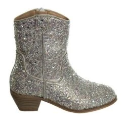 Badgley Mischka Girls Dressy Western Cowboy Boots With Rhinestones/Jeweled ( Little Kids/Big Kids)