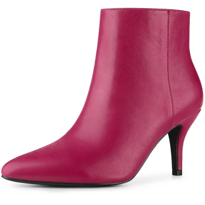 Perphy Women's Pointed Toe Side Zipper Stiletto Heel Ankle Booties 12 Perphy Women's Pointed Toe Side Zipper Stiletto Heel Ankle Booties - Image 10