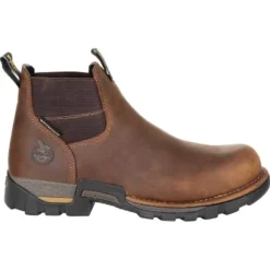 Men's Brown Georgia Boot Eagle One Steel Toe Waterproof Chelsea Work Boot Size 10(Wide) -Georgia Shoes Shop GUEST 8c2c8882 5910 403b aa75 e8c11cee85cc