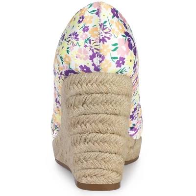 Allegra K Women's Peep Toe Platform Pumps Floral Espadrille Wedge Sandals 5 Allegra K Women's Peep Toe Platform Pumps Floral Espadrille Wedge Sandals - Image 3