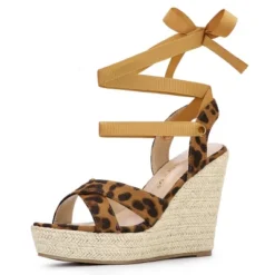 Allegra K Women's Espadrille Platform Lace Up Wedges Sandals -Georgia Shoes Shop GUEST 8d1235bf ed92 4a76 ad08 145716bb1c61