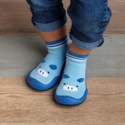Komuello Baby Boy/ First Walk Sock Shoes Piglet Blue -Georgia Shoes Shop GUEST 8e06e565 d9ed 446b 8b4e 05f935924ae8