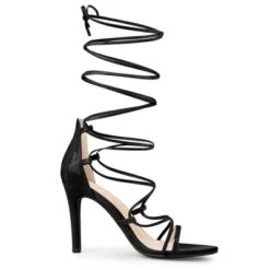 Allegra K Women's Strappy Straps Lace Up Stiletto Heel Sandals -Georgia Shoes Shop GUEST 8faf8a3d 43ef 44a8 983f f80ed1a17919