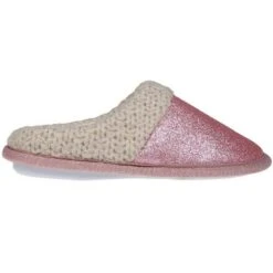 Rampage Girl's Fluffy And Cute Glitter Slippers With Knit Collar & Faux Fur Sock Detail -Georgia Shoes Shop GUEST 8fb61f39 6699 4aff 93ae f184279a289c