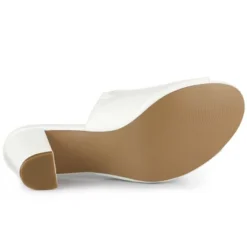 Allegra K Women's Slip On Block Heel Slide Sandals -Georgia Shoes Shop GUEST 92ba38de ede1 4343 a694 856e2b345467