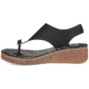 Journee Collection Womens Mckell Wedge Heel Buckle Sandals