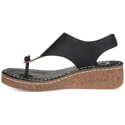 Journee Collection Womens Mckell Wedge Heel Buckle Sandals 3 Journee Collection Womens Mckell Wedge Heel Buckle Sandals