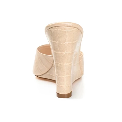 Journee Collection Womens Vivvy Tru Comfort Foam Slip On Open Square Toe Wedge Sandals 4 Journee Collection Womens Vivvy Tru Comfort Foam Slip On Open Square Toe Wedge Sandals - Image 2