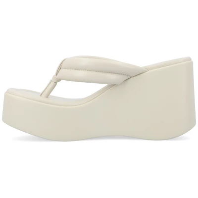 Journee Collection Womens Shareene Tru Comfort Foam Slip On Platform Wedge Sandals 3 Journee Collection Womens Shareene Tru Comfort Foam Slip On Platform Wedge Sandals