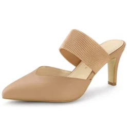 Allegra K Women's Pointed Toe Elastic Strap Stiletto Heels Mules -Georgia Shoes Shop GUEST 9eabca6e 1feb 4845 9cf9 e06096e69bfb