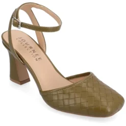 Journee Collection Womens Moriah Embossed Ankle Strap Square Toe Pumps -Georgia Shoes Shop GUEST 9f521181 79e8 419f 842e d78fdb7865d6