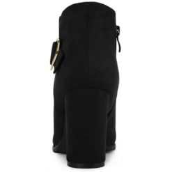 Allegra K Women's Buckle Side Zip Chunky Heels Ankle Boots -Georgia Shoes Shop GUEST 9f73707f 6c40 42d2 9bfb 7701f8b6f2fb