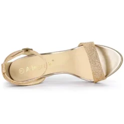 Allegra K Women's Glitter Ankle Strap Stiletto High Heel Sandals -Georgia Shoes Shop GUEST 9fa3692b 7bc5 4015 b0e5 1fcad4aad8ec