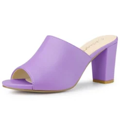 Allegra K Women's Slip On Block Heel Slide Sandals -Georgia Shoes Shop GUEST a061ee30 e217 4aa3 801b 377e02119717