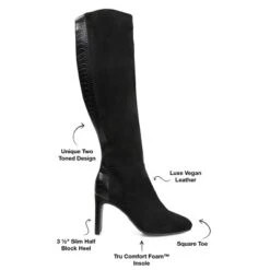 Journee Collection Womens Elisabeth Tru Comfort Foam Wide Calf Block Heel Knee High Boots -Georgia Shoes Shop GUEST a143b196 3cab 4649 9435 073ed5a4531f