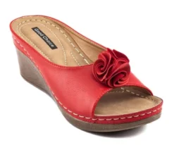 GC Shoes Sydney Flower Comfort Slide Wedge Sandals -Georgia Shoes Shop GUEST a1e35859 a92d 4558 832e 61b71dea3879