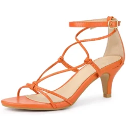 Perphy Strappy Knot Ankle Strap Kitten Heels Sandals For Women -Georgia Shoes Shop GUEST a221d7d5 e0bf 4f91 ba99 c71542889d80