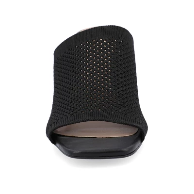 Journee Collection Womens Leighton Soft Knit Slip On Open Toe Pumps 7 Journee Collection Womens Leighton Soft Knit Slip On Open Toe Pumps - Image 5