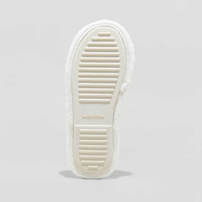 Women's Holiday Santa Happy Face Scuff Slippers - Wondershop™ Cream 5 Women's Holiday Santa Happy Face Scuff Slippers - Wondershop™ Cream - Image 3
