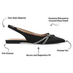 Journee Collection Womens Rebbel Sling Back Pointed Toe Flats -Georgia Shoes Shop GUEST a4b713b8 8d45 4c50 9a8e 4712697b52e3