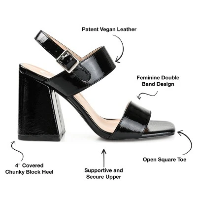 Journee Collection Womens Adras Open Square Toe Block Heel Sandals 9 Journee Collection Womens Adras Open Square Toe Block Heel Sandals - Image 7