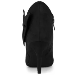 Allegra K Women's Pointed Toe Zip Stiletto Bow Heels Boots -Georgia Shoes Shop GUEST a5868649 d758 4f59 af3d 9e31d958ee2e